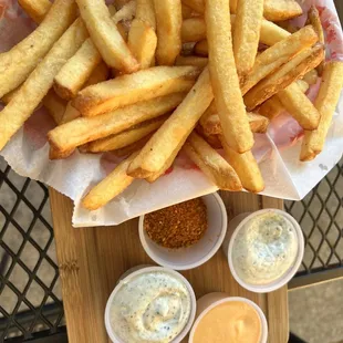 Black Truffle Aioli and Cajun Seasoning with fries (amazing)