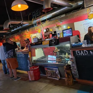 a man standing at the counter