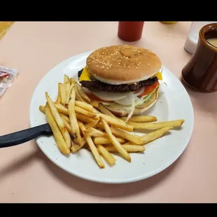 Bacon cheese burger (Not my photo, I was too hungry to take any)