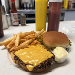 $6.00 cheese burgers &amp; fries special