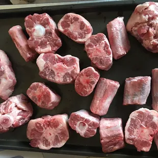 Oxtails from the store. Look how fatty they are!