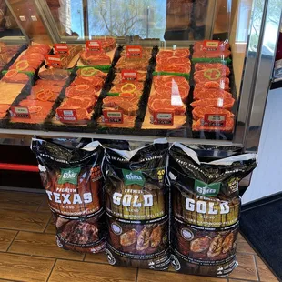 Beef in display case