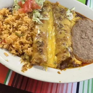 Cheese enchilada plate
