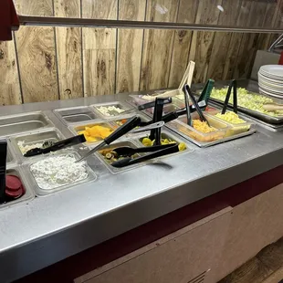 Salad bar on the buffet