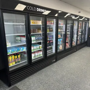 a cold drink display