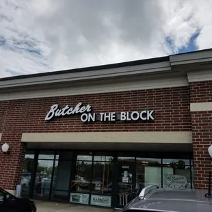 The front of the building