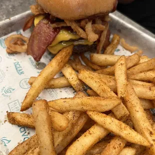 a pile of french fries