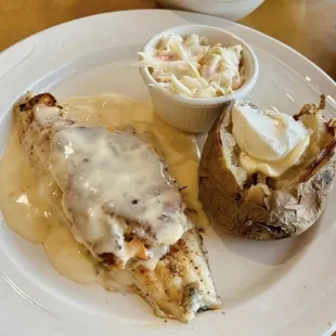 Stuffed Flounder, Coleslaw, Potato