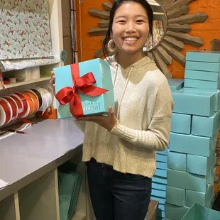 THEY GIFT WRAP! Thanks Molly for posing for me :) and saving me a bunch of time.