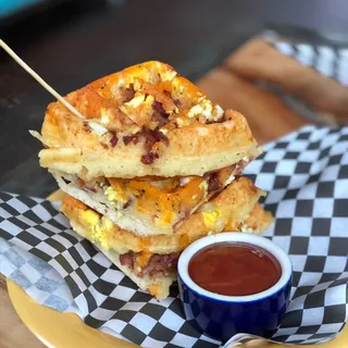 Bacon, Egg, & Cheddar Waffle