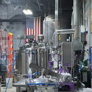 the inside of a brewery