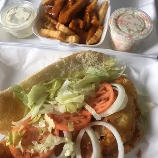 The picture doesn't do justice to the size of the sandwich.