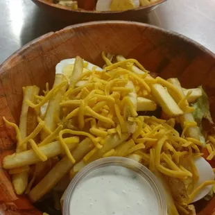 Grilled or crispy chicken salad with our famous homemade ranch