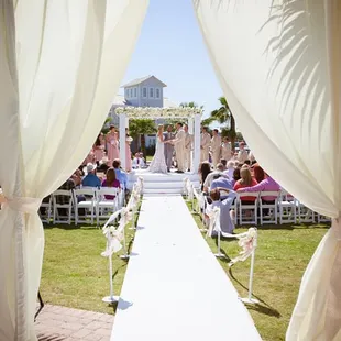 Custom wedding walkway and arbor.