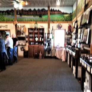 Tasting Room:  The pic is a little blurry, and I hadn't had wine yet!