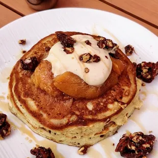 a stack of pancakes on a plate
