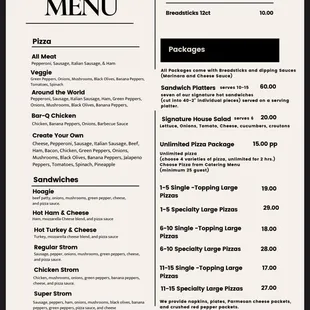Catering Menu