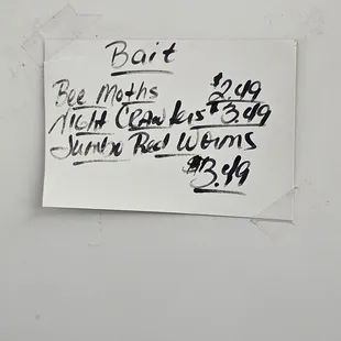 They have fishing bait.