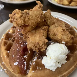 Chicken and waffles
