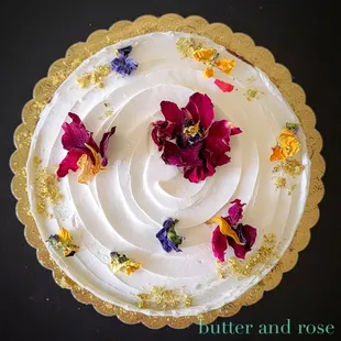 Fig, Date and Almond Spiced Cake with Orange Buttercream (vegan)