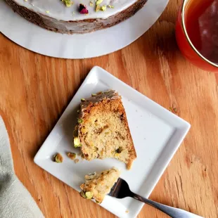Vegan Rose Pistachio Cake