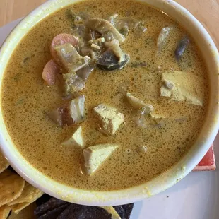 Gf curry tofu soup