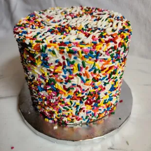 Custom sprinkle cake