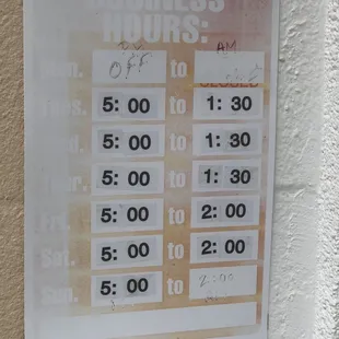 When you go to their website, says they open at six