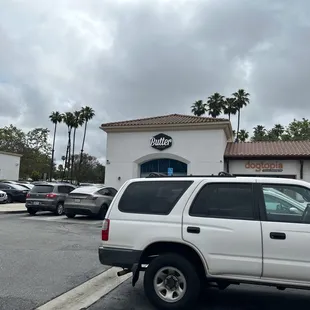Parking lot location behind the preschool in the corner.