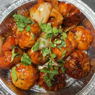 Lamb fried chilly momo