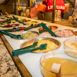 a variety of ingredients on a counter
