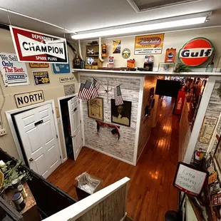 View coming down from upper dining room