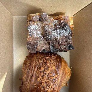 two pastries in a box