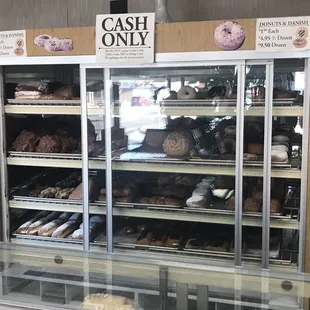 Donut section. As you can see, it ain't Dunkin. Again, CASH ONLY!!