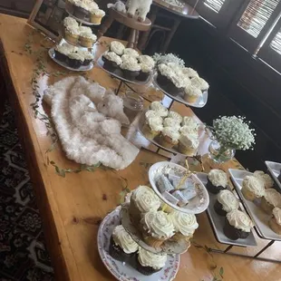 Banana &amp; chocolate flavored cupcakes with the most delicious buttercream frosting.