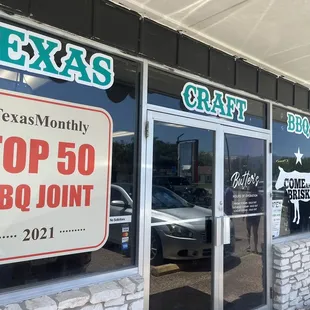 the front of the restaurant