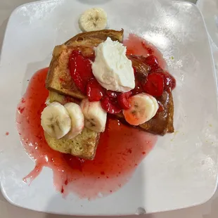 Strawberry and banana French toast