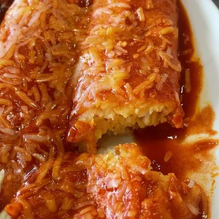 Once again, the cheese in the enchilada WAS NOT melted