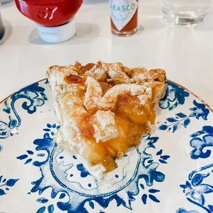 Peach Lattice Pie Slice
