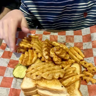 Grilled Cheese and Fries - kids menu