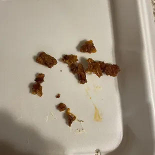 Southwest Fried Chicken wrap with hard chucks of????