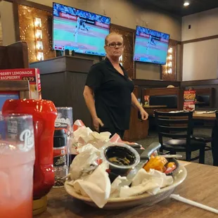 manager looks right at us with "RBF" how rude.