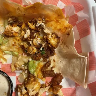 Suppose to have been Southwest Fried Chicken Wrap, but it was cold, overcooked, and dried out