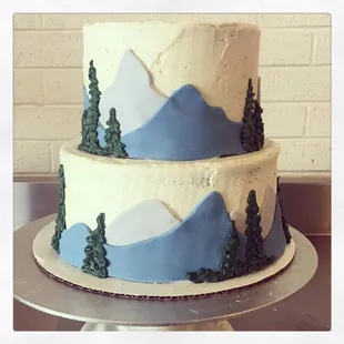 Mountain themed cake