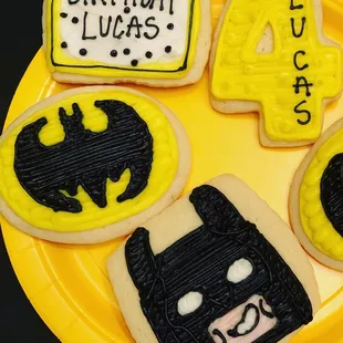 Custom Batman Lego Cookies