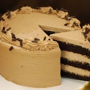 a slice taken out of the cake