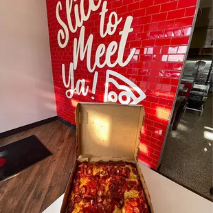 Extra pepperoni square pizza