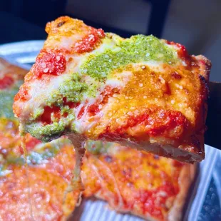 a slice of cheese pizza