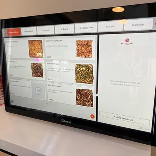 Ordering Kiosk Screen