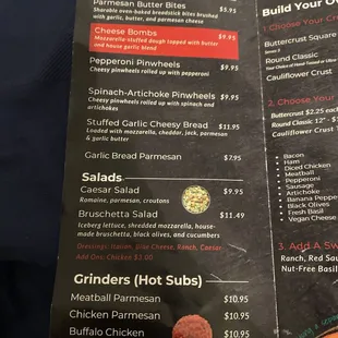 Shareables menu